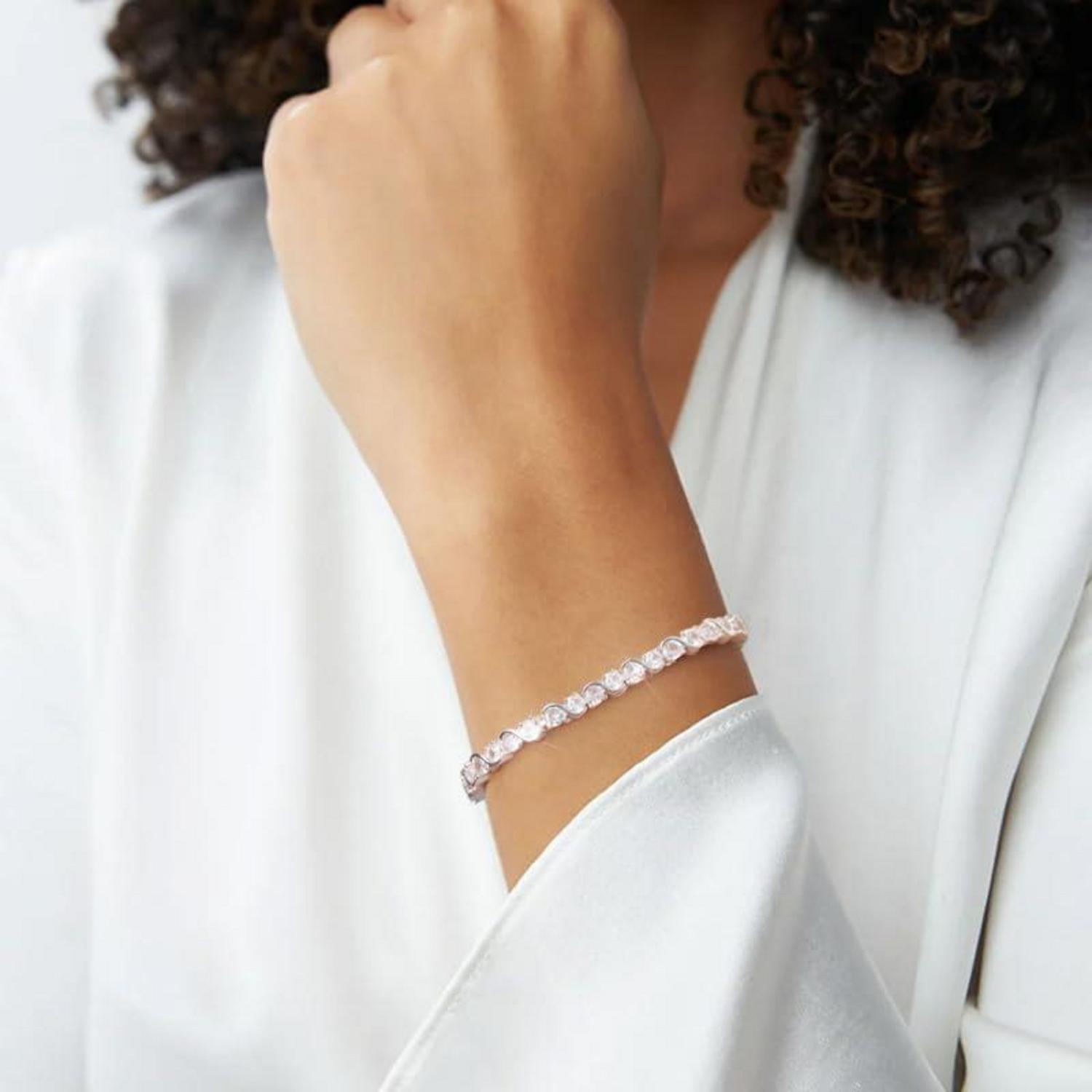 Tennisarmband Damen Verstellbar 925 Silber 5MM Zirkonia Armband