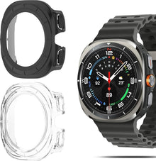 Schutzhülle für Samsung Galaxy Watch 7 Ultra 47MM Schwarz Transparent
