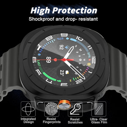 Schutzhülle für Samsung Galaxy Watch 7 Ultra 47MM Schwarz Transparent
