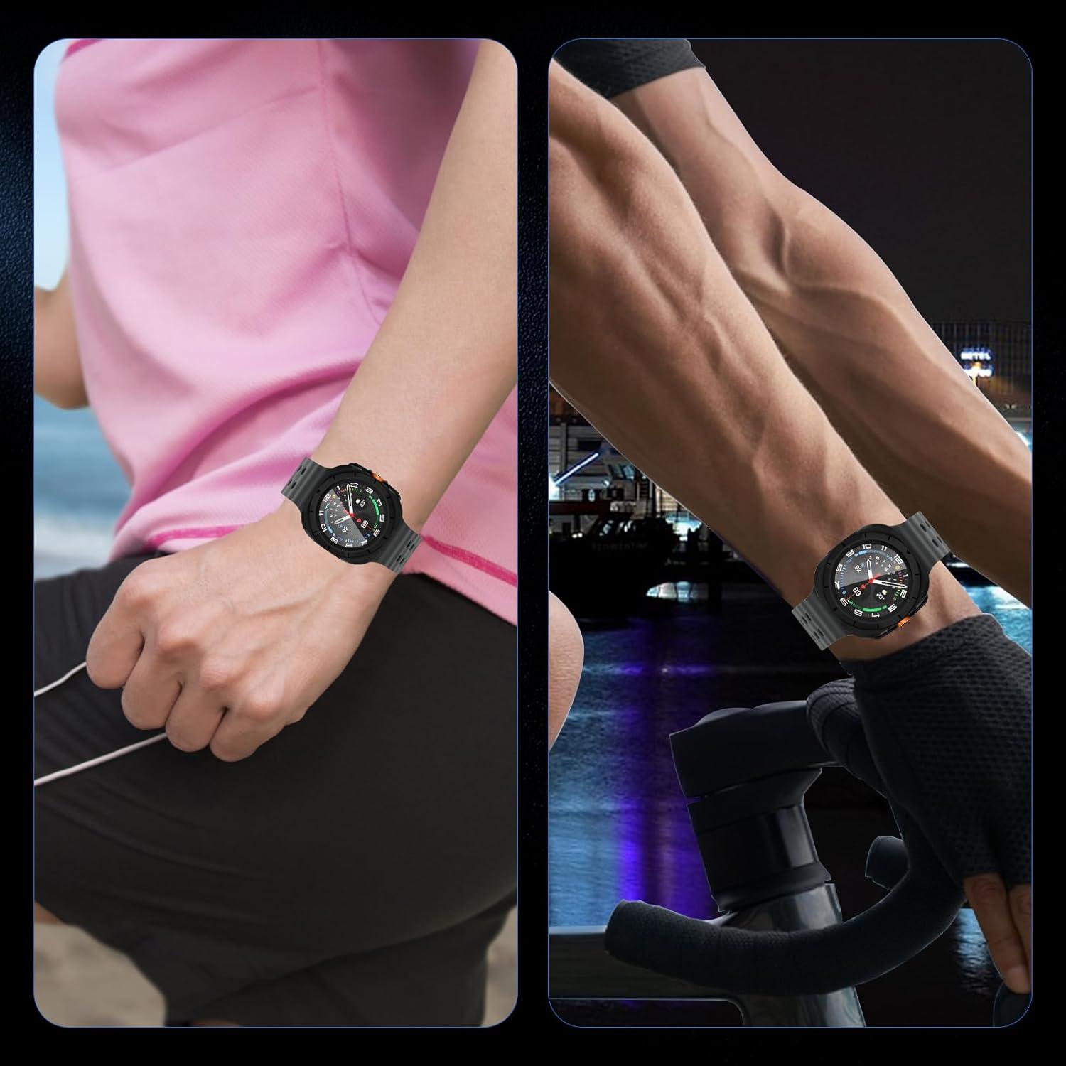 2er Pack Schutzhülle für Samsung Galaxy Watch 7 Ultra 47MM - Schwarz