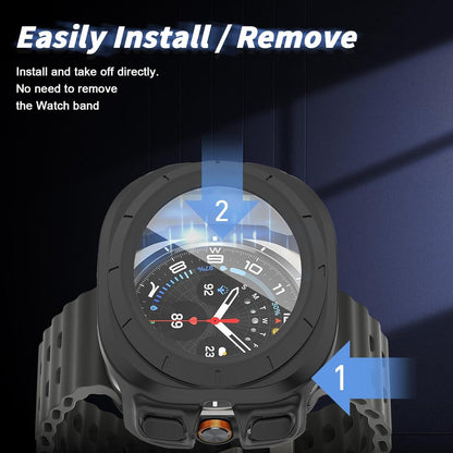 Schutzhülle Samsung Galaxy Watch 7 Ultra 47MM Displayschutz Schwarz Transparent