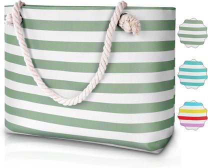 Große Wasserdichte Strandtasche mit Reißverschluss und Taschen für