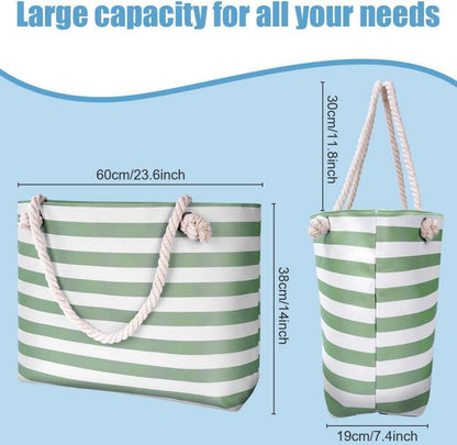 Große Wasserdichte Strandtasche mit Reißverschluss für