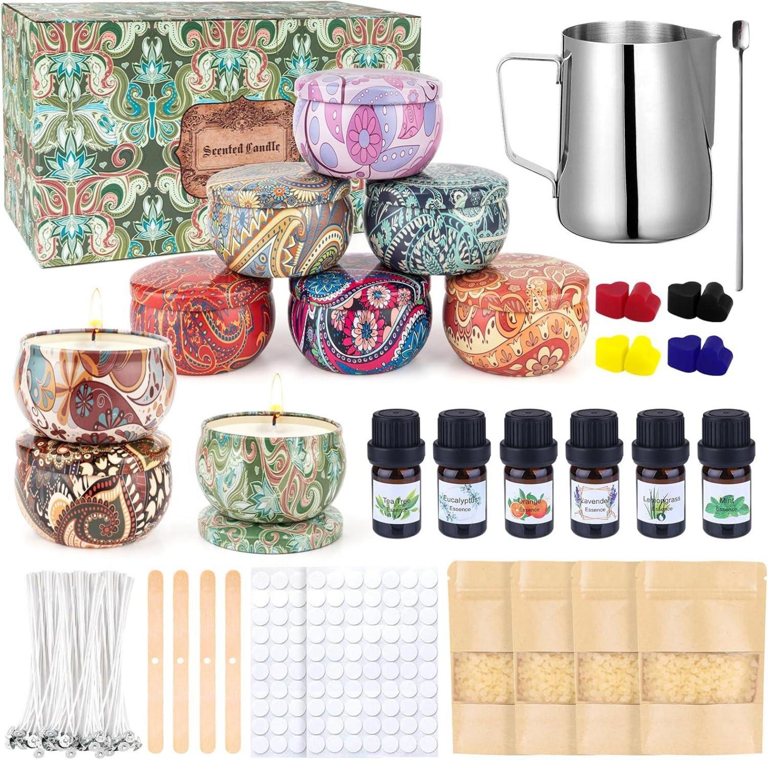 DIY Kerzenherstellungsset Sojawachs Duftkerzen Geschenk 500ml Kit