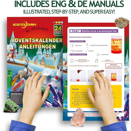 STEM Experimente & Edelstein Adventskalender 2024 für