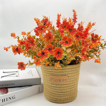 6er Set Künstliche Herbstblumen Deko Draußen Drinnen