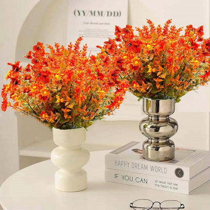 Künstliche Herbstblumenstrauß 6 Bündel Herbstdeko wetterfest