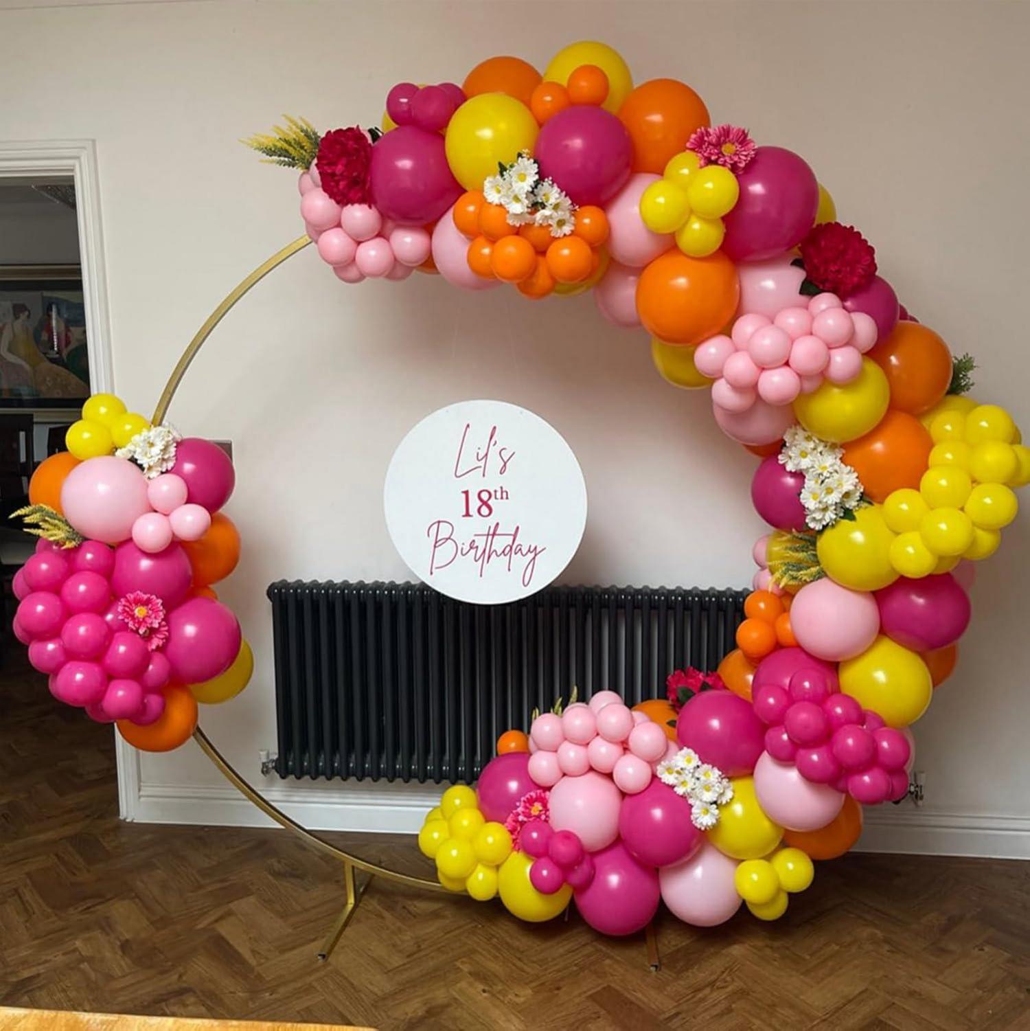 Luftballons 12 Zoll Party Ballons in Rosa Orange Gelb 60