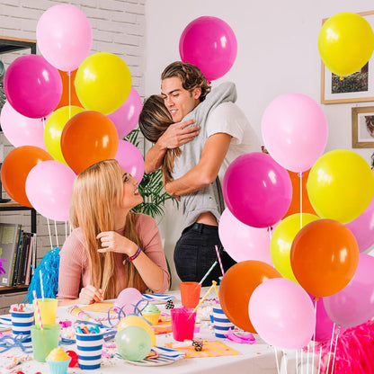 HILAVO 60x 12 Zoll Luftballons Rosa Orange Gelb Party Deko Halloween Baby Shower