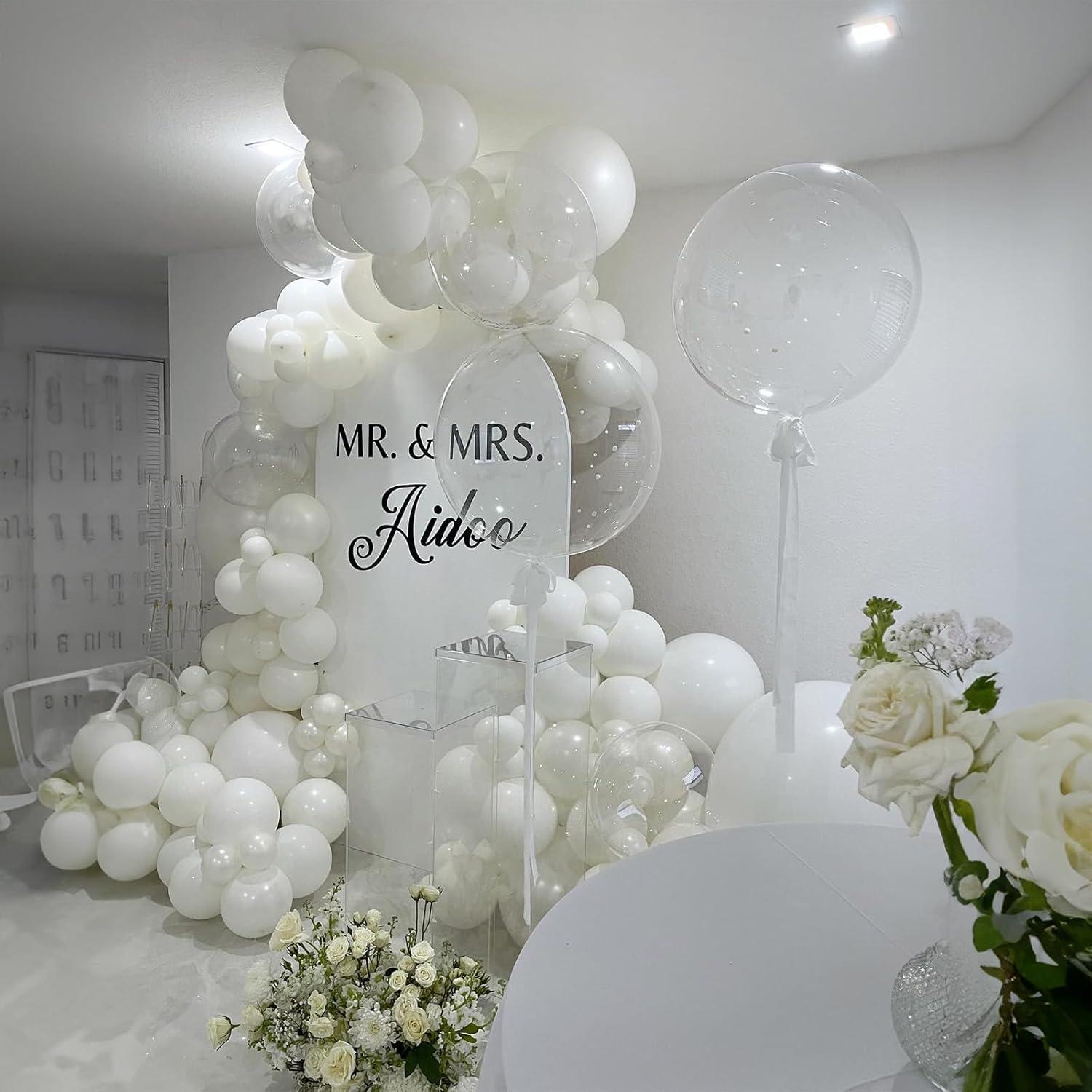 HILAVO Perlweiße Latexballons 12 Zoll 35er Set für Hochzeit & Party