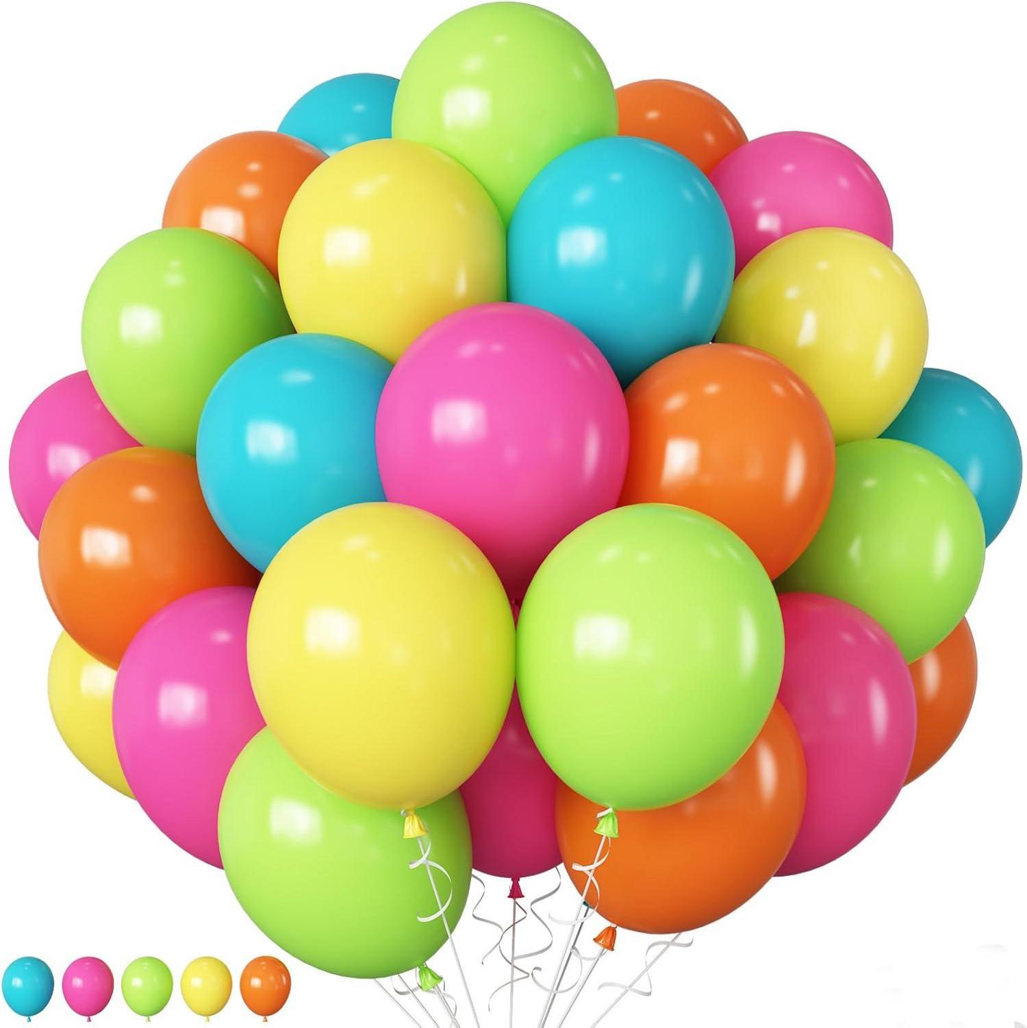 Tropische Partyballons Sommer Hawaii 60 Stück 12 Zoll Bunt Helium