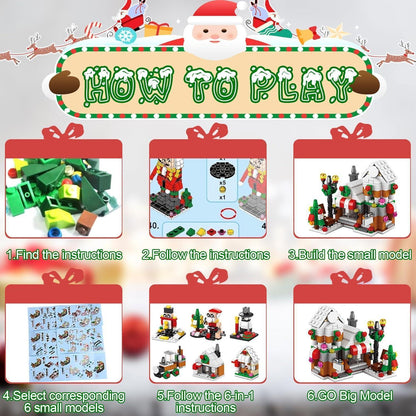 Adventskalender Weihnachtsbaum Bauklötze Set 24-tlg. für