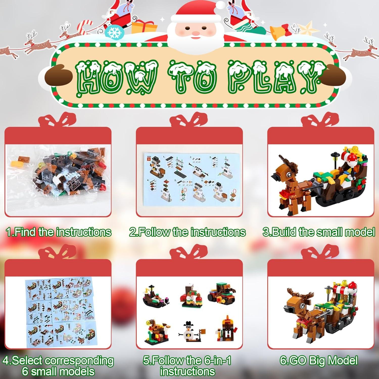 Adventskalender Weihnachtsbaum Bauklötze Set 24 Day Countdown Gift