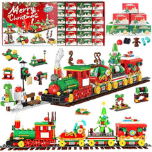 TZEKING Adventskalender Zug Bauklötze Set Weihnachten