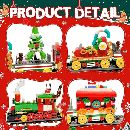 TZEKING Adventskalender Zug Bauklötze Set Weihnachten