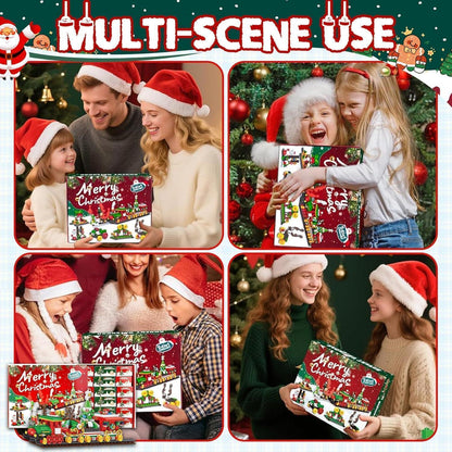 TZEKING Adventskalender Zug Bauklötze Set Weihnachten