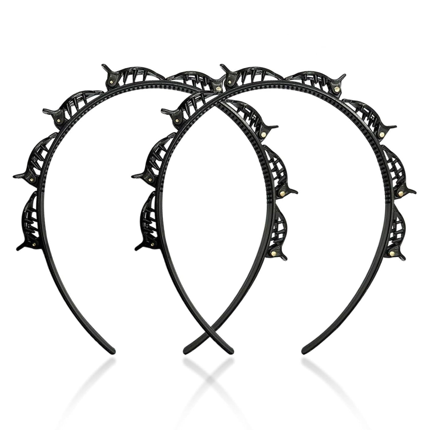 Haarreif mit Klammern Doppel Bangs Frisurenhilfe 2er Set