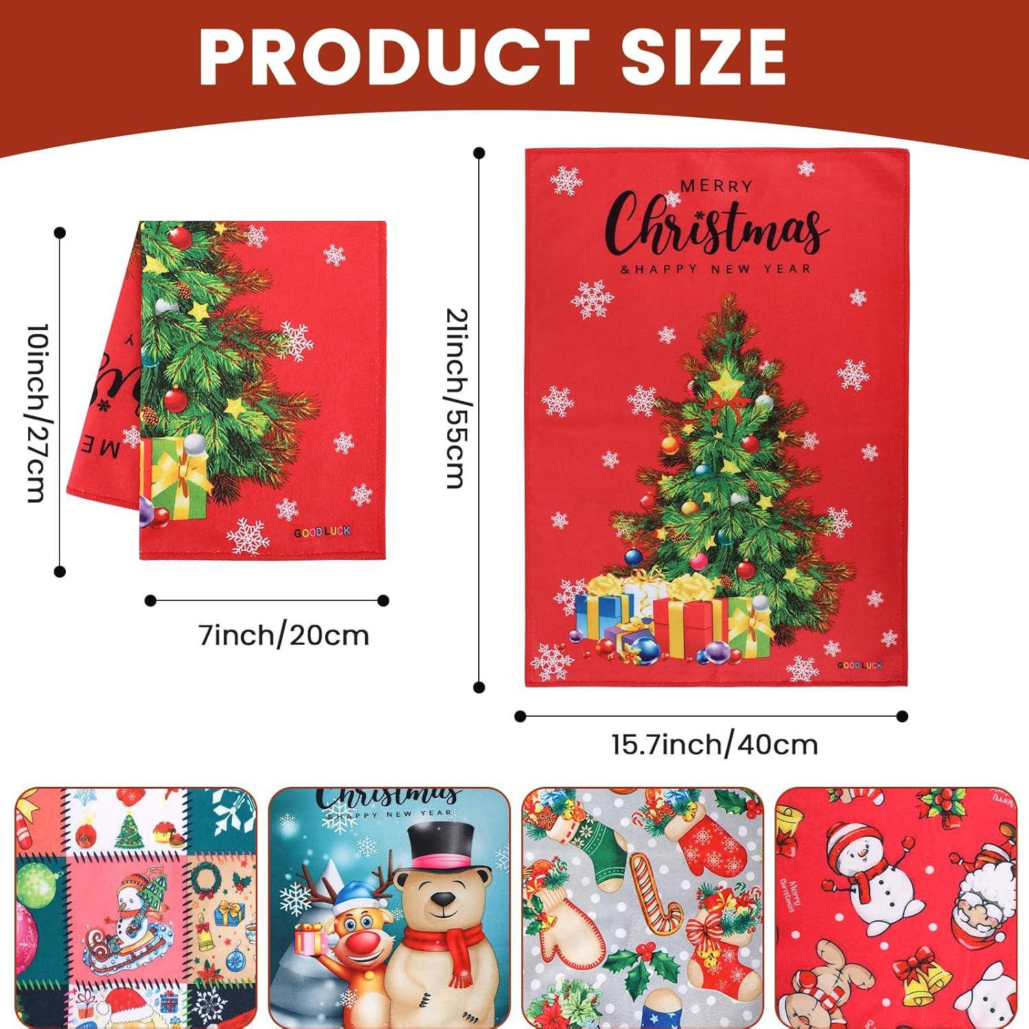 Weihnachten Mikrofaser Geschirrtuch-Set 5er-Set Küchentücher