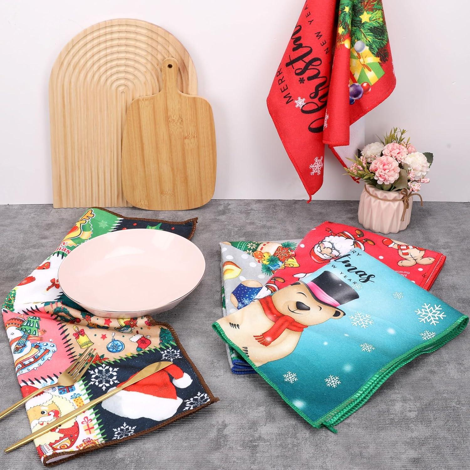 Mikrofaser Geschirrtücher Weihnachten Set Handtuch Küchentuch