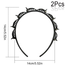 2er-Pack Haarreif Twist Clip Stirnband Frauen Mädchen