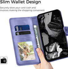 Google Pixel 8A Lederhülle Wallet Case Standfunktion Prägung