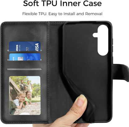 Samsung Galaxy A35 5G Lederhülle Wallet Case schwarz Standfunktion