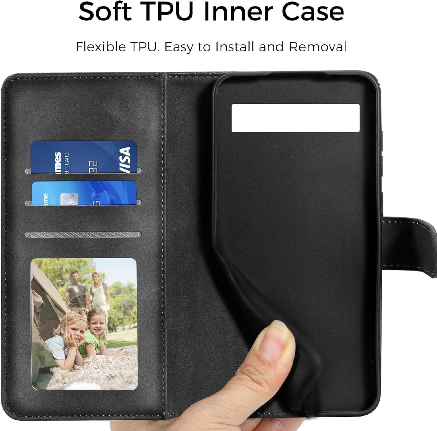 Lederhülle Google Pixel 8A Wallet Case Prägung Wallet Standfunktion