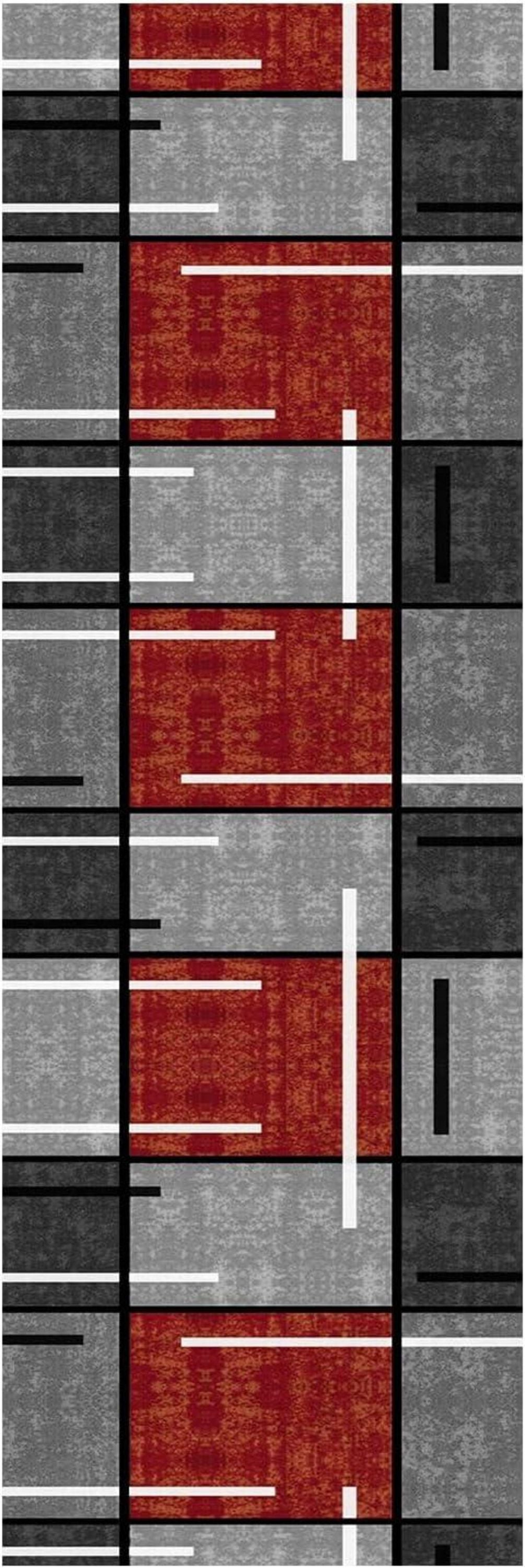 Teppich Läufer 60x180 cm Flur Modern Küche Schlafzimmer Rot