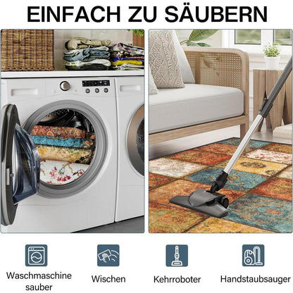Teppich Läufer 60x120 cm Flur Küche Waschbar Böhmen Modern