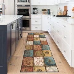 Rutschfester Teppichläufer Flur 60x120 cm waschbar Retro Bohemian