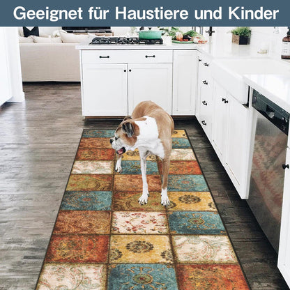Teppich Läufer Flur rutschfest 60x150 cm Waschbar Modern