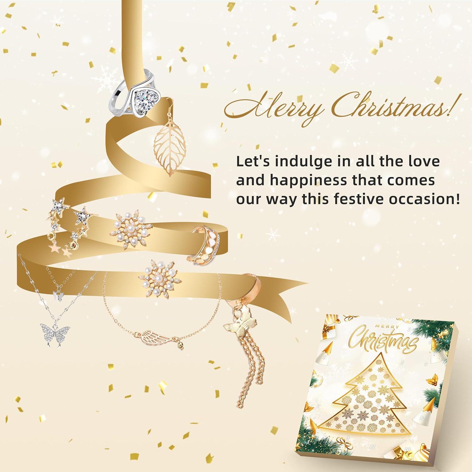 ZJTAPE Damen Schmuck Adventskalender 2024 - 12