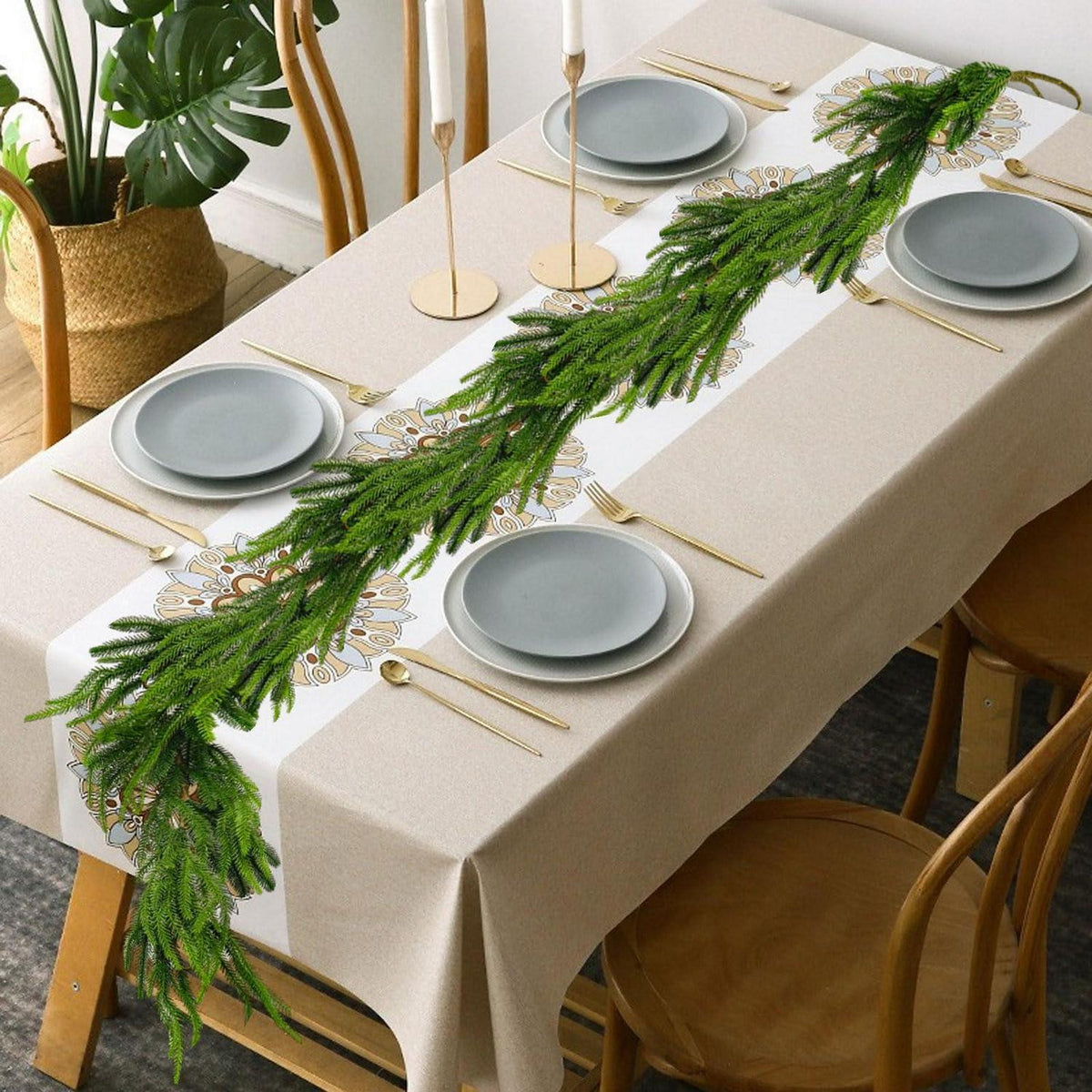 Künstliche Tannengirlande 2.7m (9ft) - 2er Set für Weihnachten