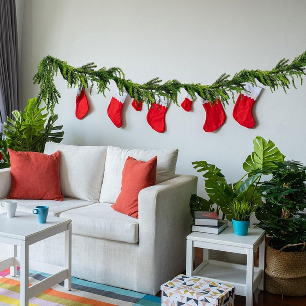 Künstliche Tannengirlande 4.6m (15ft) - 2er Set für Weihnachten