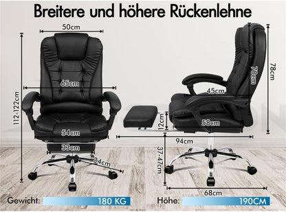 Massage Bürostuhl mit ergonomischem Design und großer Sitzpolsterung