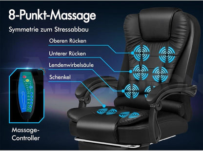 Bürostuhl Massagefunktion ergonomisches Design große Sitzpolsterung