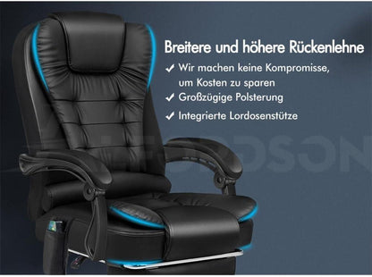 Bürostuhl Massagefunktion ergonomisches Design große Sitzpolsterung