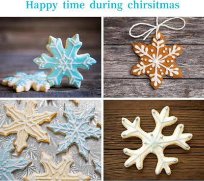 Schneeflocken Ausstecher Set 9-teilig Weihnachten Fondant Keks