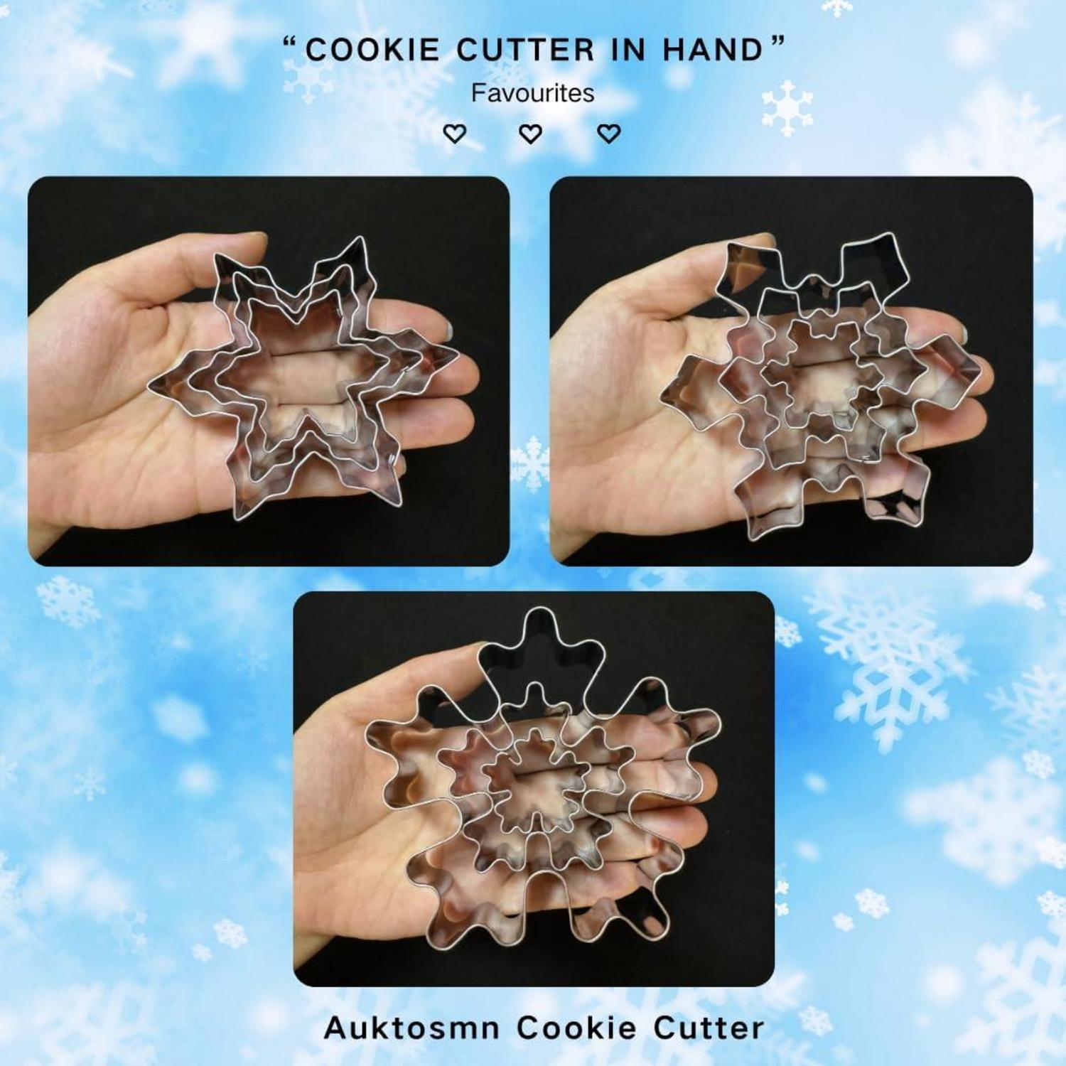 Schneeflocken Ausstecher Set 9 Stück Weihnachten Fondant Keksausstecher