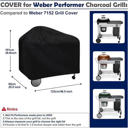 Grillabdeckung wasserdicht für Weber Performer Holzkohlegrill 22 Zoll