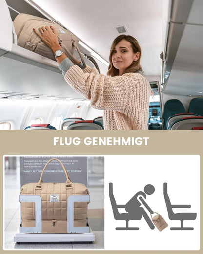 LOVEVOOK Große Reisetasche Damen Weekender Handgepäck Tasche mit Schuh- und