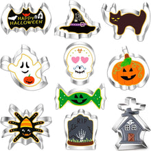 Halloween Ausstechformen Set 10-teilig Edelstahl Keks Backformen
