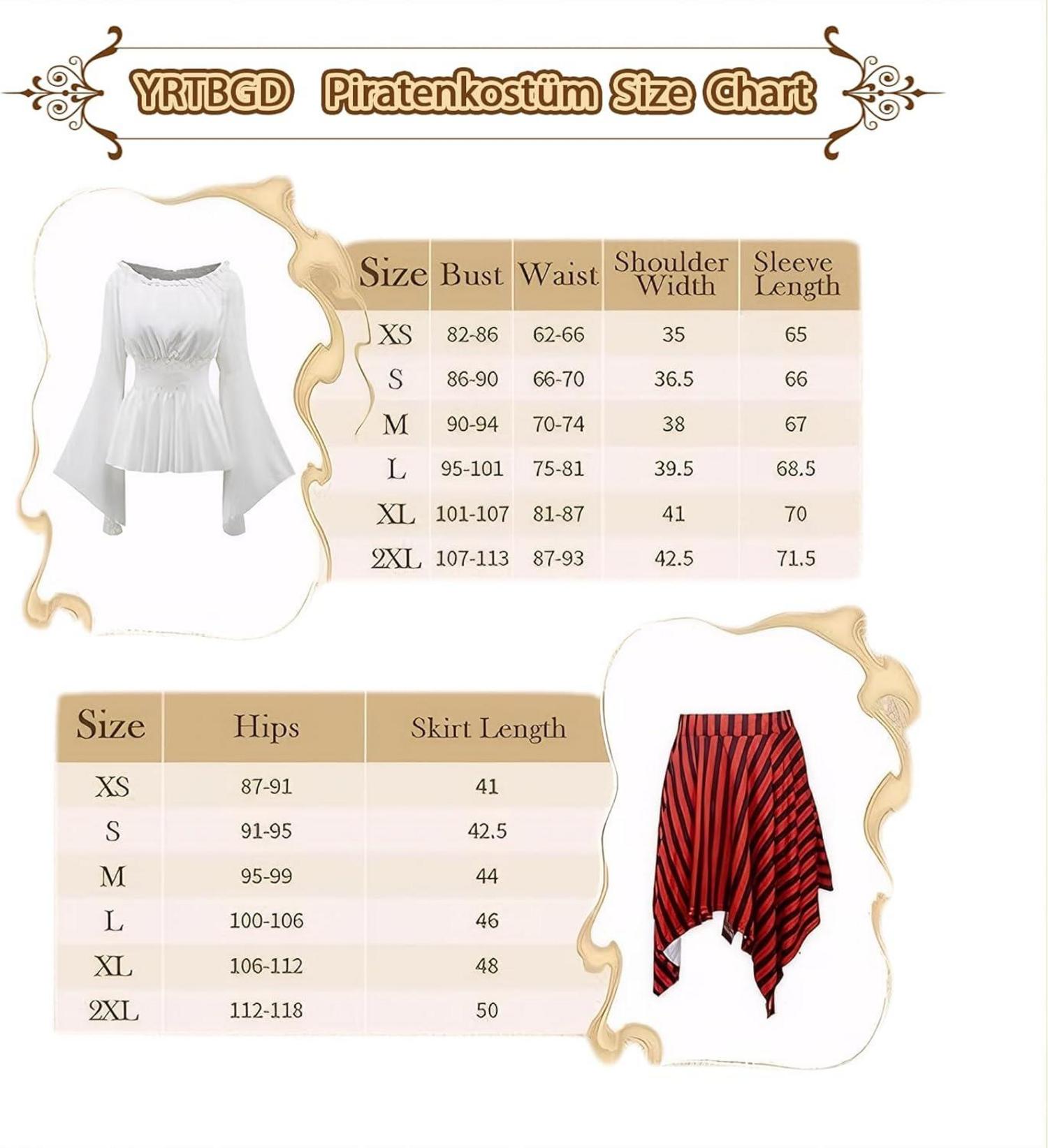 Mittelalter Wikinger Damen Piratenkostüm Halloween Karneval XS