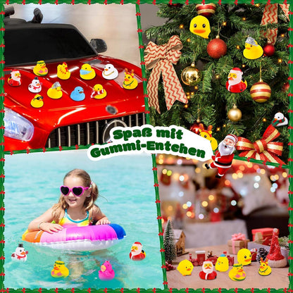 Adventskalender Enten 2024, Mini Badeenten für Kinder Jungen Mädchen