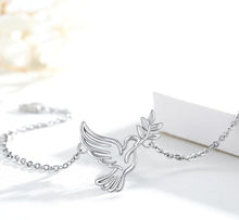 TRISHULA Peace Taube Armband 925 Sterling Silber Vogel