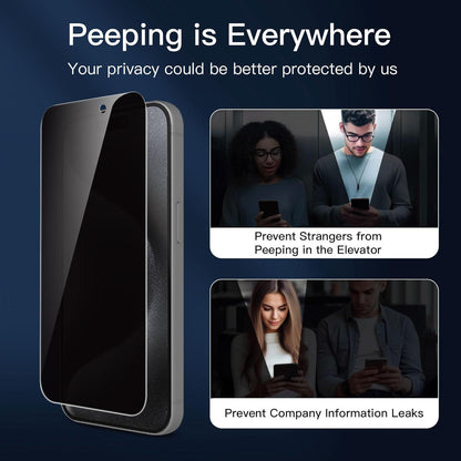 NEW'C Sichtschutz Panzer Schutz Glas für iPhone 15 Pro (6,1 Zoll) - Blickschutzfolie Privacy screen, Anti Spy, Kratzfest - 3er Set
