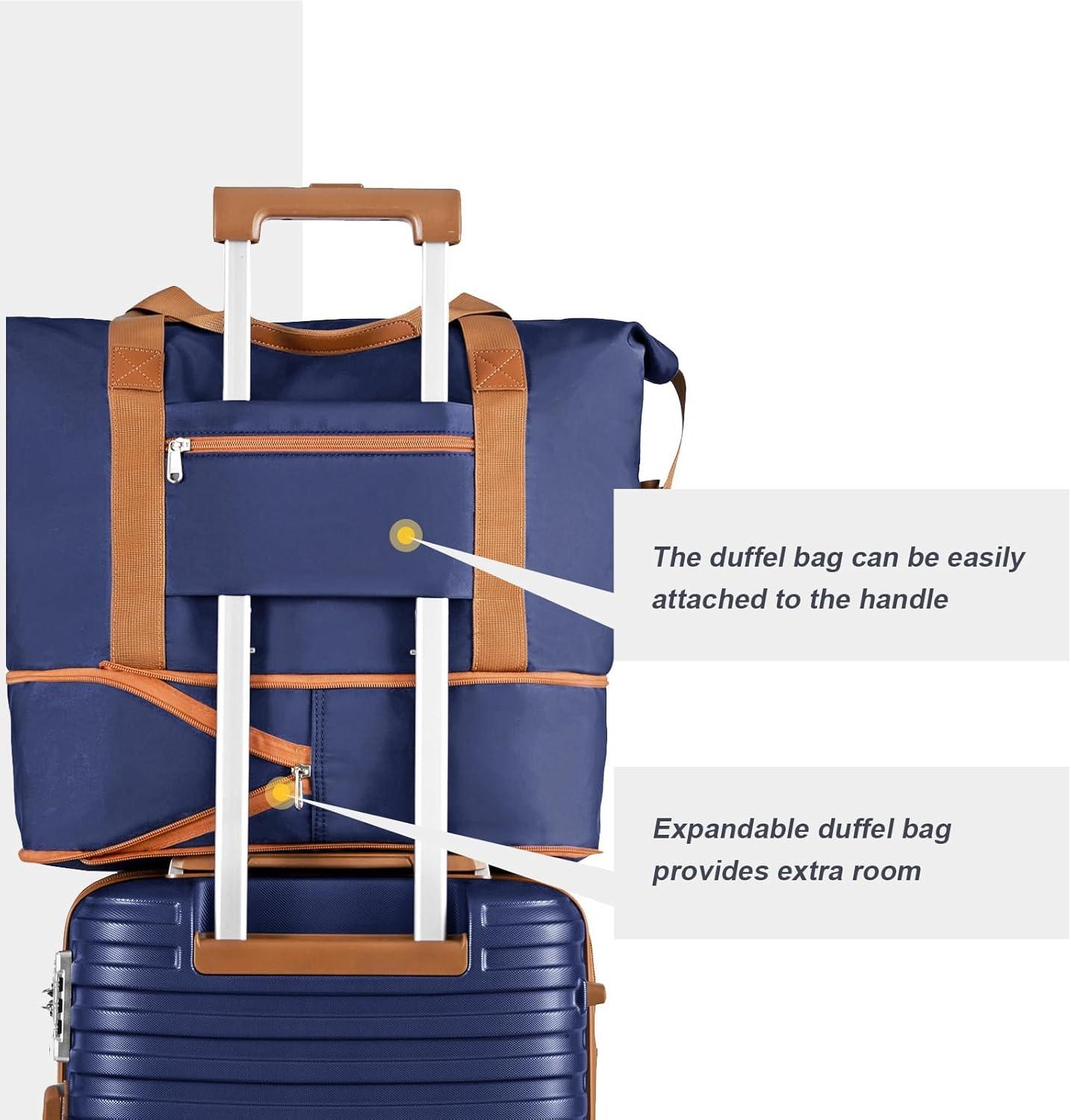 Joyway Kofferset 4-teilig Hartschale 4 Rollen TSA-Schloss Marine Blau/Braun