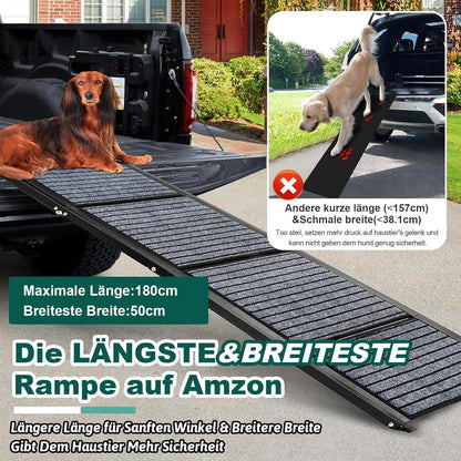 Faltbare Hunderampe 180cm – Auto, SUV, LKW & Treppe