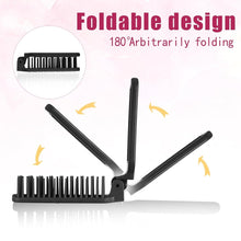 2er Set Klappbare Mini Haarbürsten Schwarz Reise Duschbürste