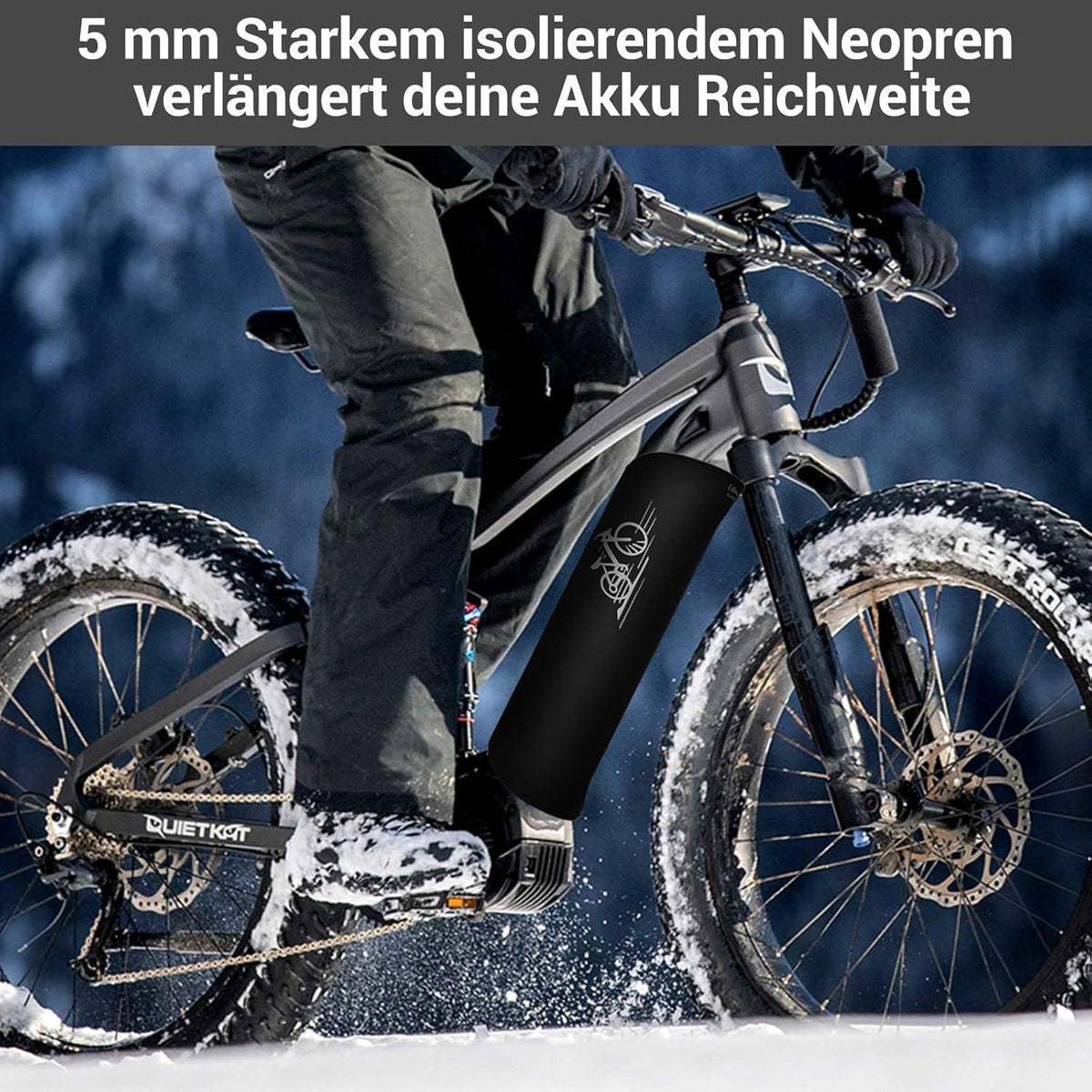 E-Bike Akku Schutzhülle – Thermoschutz für 28-45 cm Rahmen